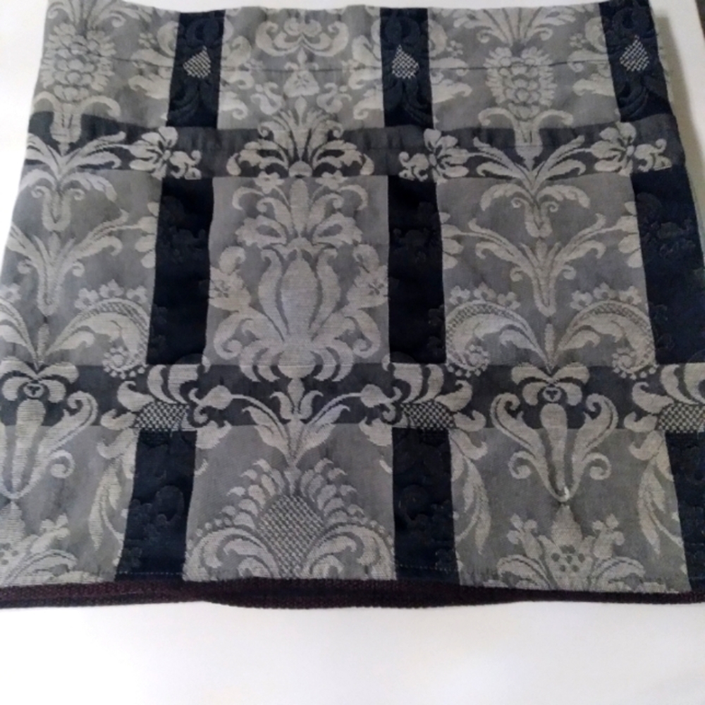 Black & grey valance